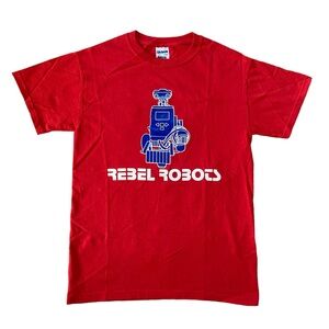 Rebel Robots T-shirt Preshrunk Robot Shirt Size Adult Small EUC